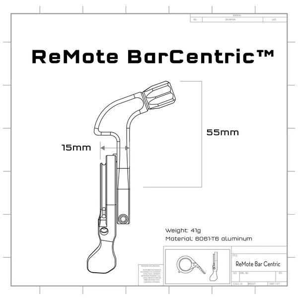 WOLFTOOTH REMOTE BAR CENTRIC, TIPO ABRAZADERA