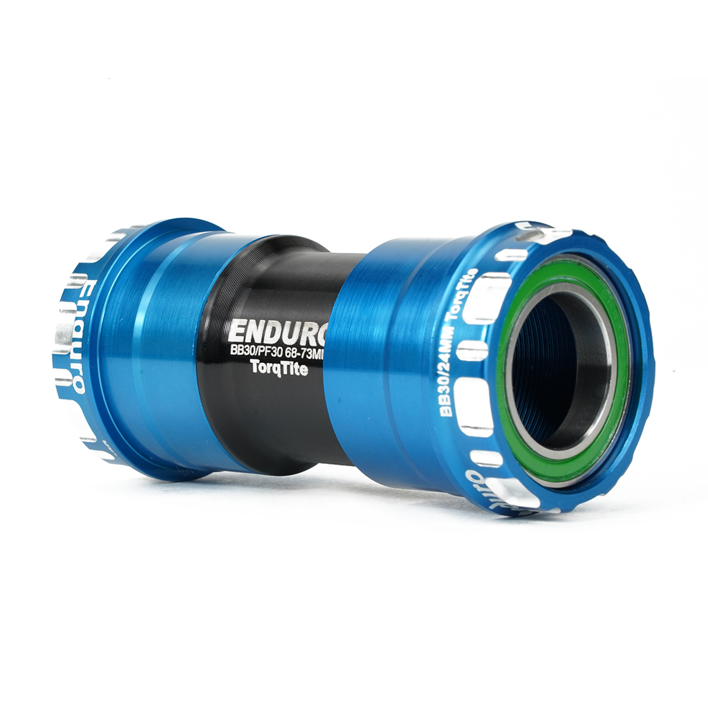 BKS-0152 - Torqtite, stainless steel, Angular Contact, Bearing Bottom Bracket for BB30 Framesets and Shimano 24mm Cranksets - Blue