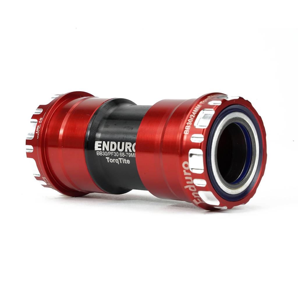 BKC-0680 - Torqtite, Ceramic, XD15 Corsa, 45 degree Angular Contact, Bearing Bottom Bracket for BB30 Framesets to Shimano 24mm Cranksets - Red