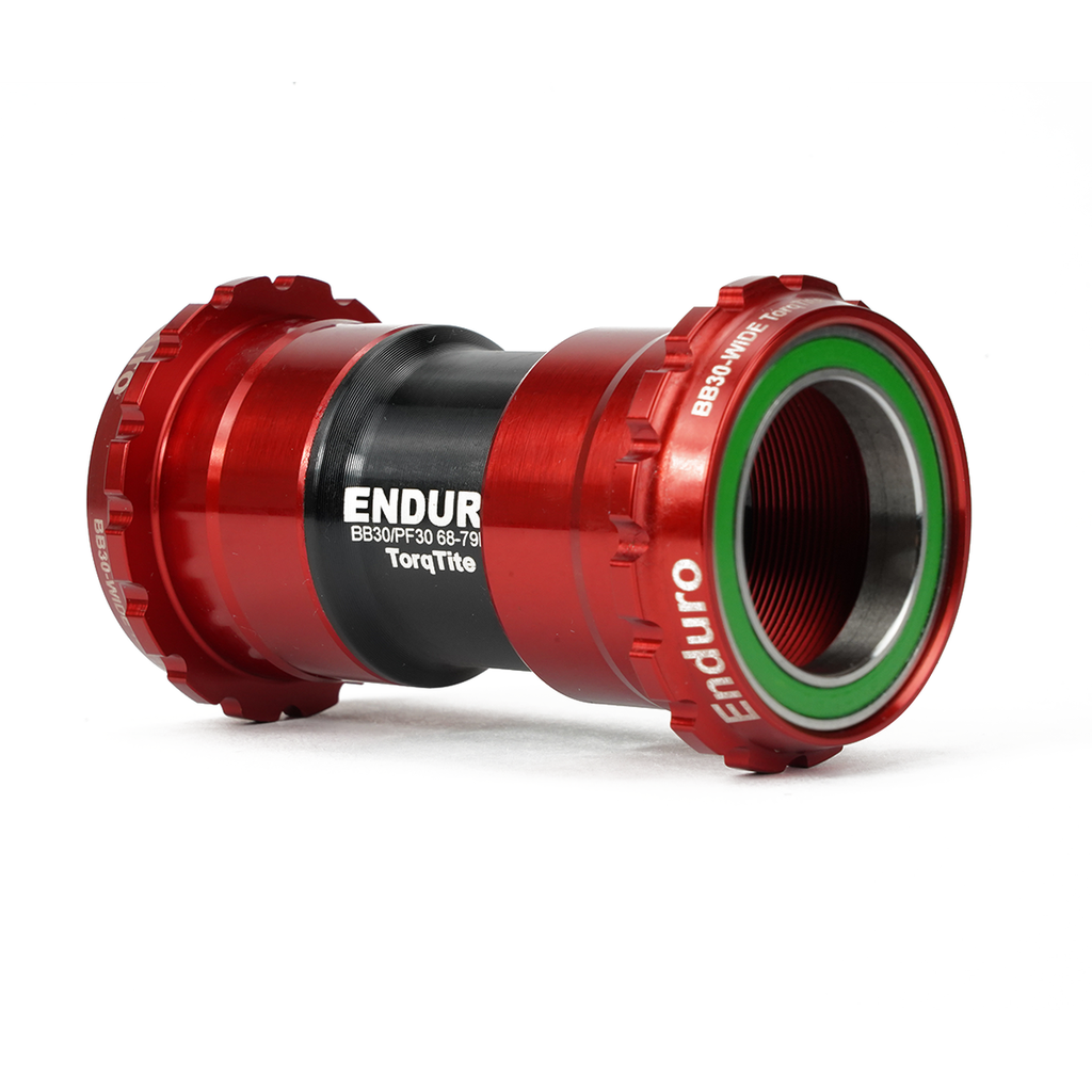 BKC-0845 - Torqtite, Ceramic-Hybrid, XD15, Angular Contact, Bearing Bottom Bracket for BB30 Framesets and 30mm Cranksets (104mm or longer) - Red