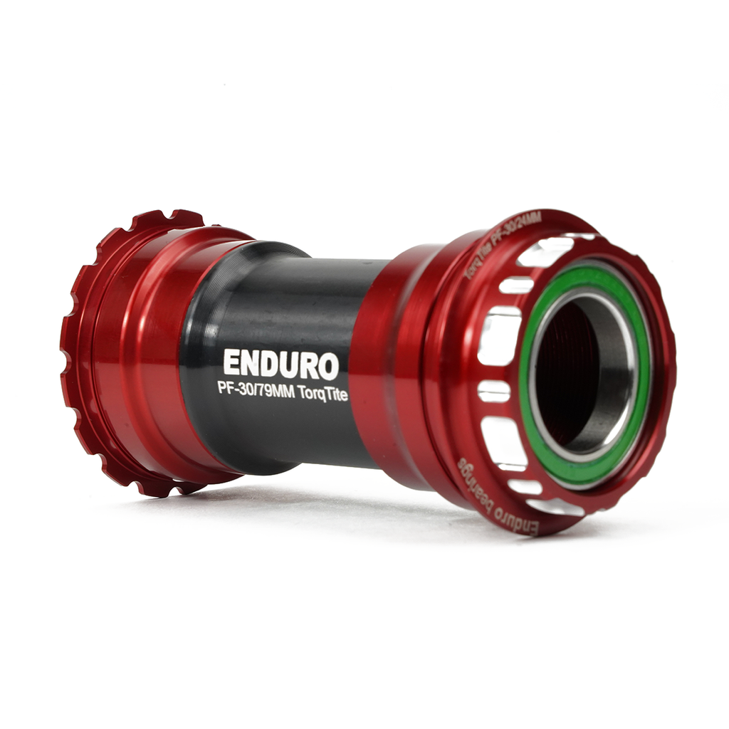 BKS-0115 - Torqtite, stainless steel, Angular Contact, Bearing Bottom Bracket for BBRight Framesets and Shimano 24mm Cranksets - Red