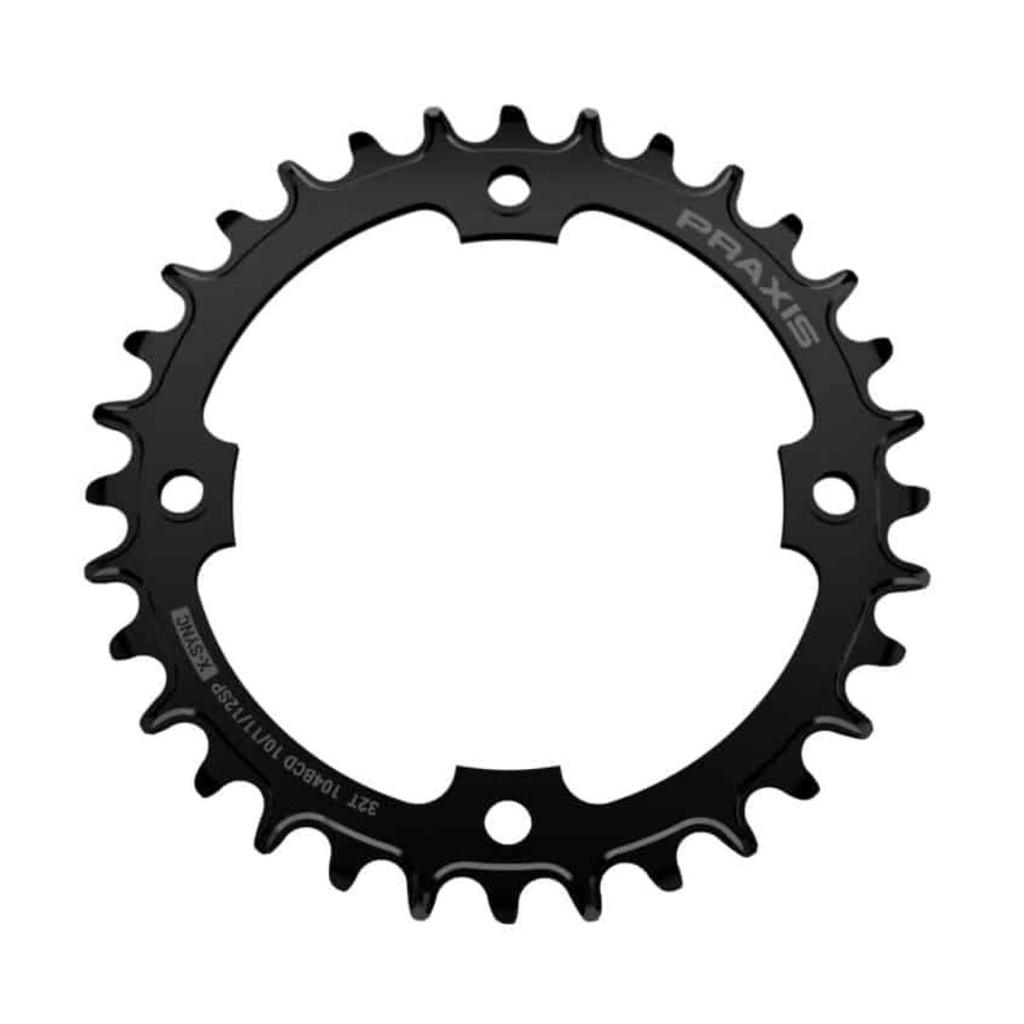 MONOPLATO PRAXIS MTB 36T 104BCD (CON ROSCA) N/W(10/11/12V) ACERO NEGRO
