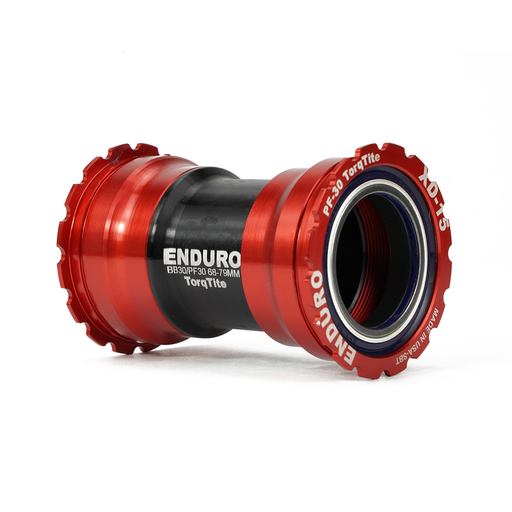 [EB-BKC-0650] BKC-0650 - Torqtite, Ceramic, XD15 Corsa, 45 degree Angular Contact, Bearing Bottom Bracket for PF30 Framesets to 30mm Cranksets (under 90mm spindle length) - Red