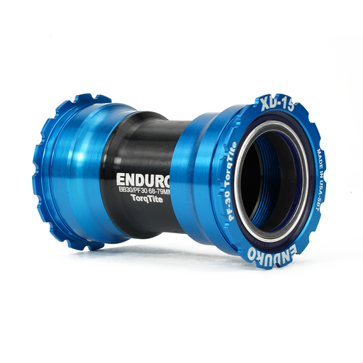 [EB-BKC-0652] BKC-0652 - Torqtite, Ceramic, XD15 Corsa, 45 degree Angular Contact, Bearing Bottom Bracket for PF30 Framesets to 30mm Cranksets (under 90mm spindle length) Blue