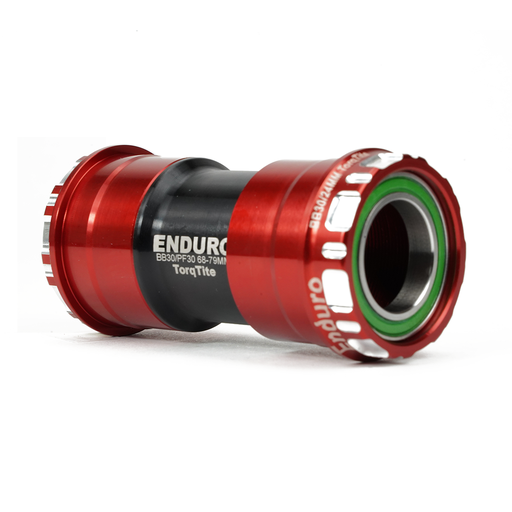 [EB-BKS-0145] BKS-0145 - Torqtite, stainless steel, Angular Contact, Bearing Bottom Bracket for BB30A Framesets and Shimano 24mm Cranksets - Red