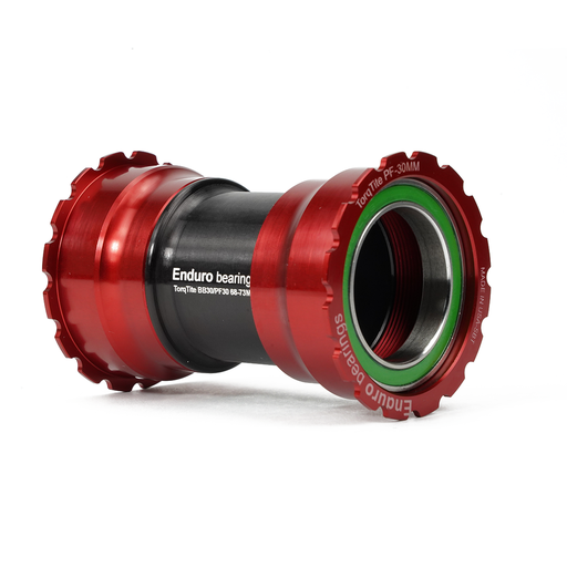 [EB-BKC-0850] BKC-0850 - Torqtite, Ceramic-Hybrid, XD15, Angular Contact, Bearing Bottom Bracket for PF30 Framesets and 30mm Cranksets (under 90mm spindle length) - Red