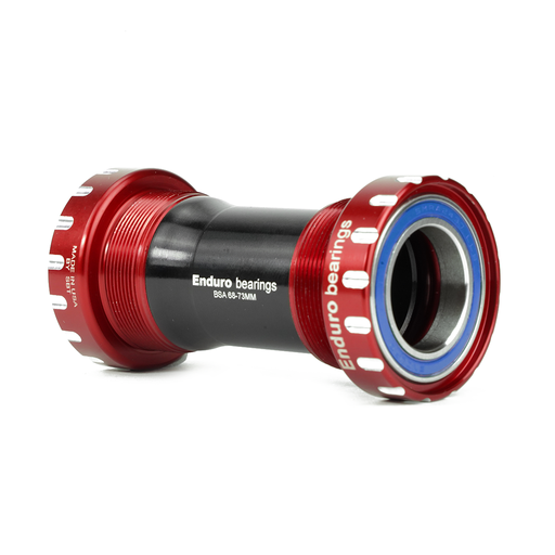 [EB-BK-6035] BK-6035 - BSA Thread-In, ABEC-3, Thread-In 68 or 73mm wide Bottom Bracket for Shimano (24mm) Cranksets - RED
