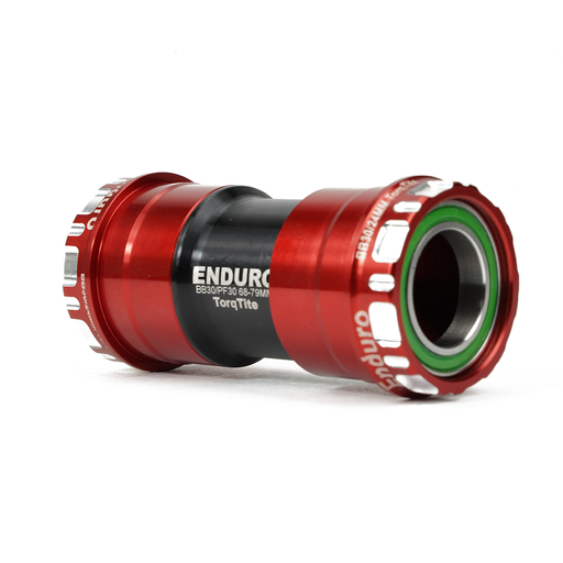 [EB-BKC-0880] BKC-0880 - Torqtite, Ceramic-Hybrid, XD15, Angular Contact, Bearing Bottom Bracket for BB30 Framesets and Shimano 24mm Cranksets - Red