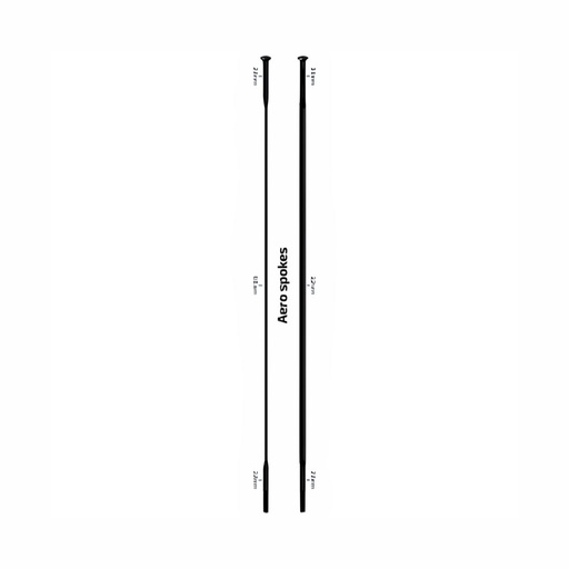 [SP-CXRAY-LBNT-SP-310-BLK] RAYO SAPIM CX-RAY "Straight Pull" NEGRO 310MM SIN ROSCA