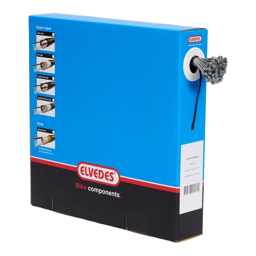 [EV-ELV6472RVS-SHIM-BOX] Caja ELVEDES de 100 cables de Cambio 2 250 mm 1 × 19 cables de acero inoxidable Ø1 5 mm Ø4 5×4.5