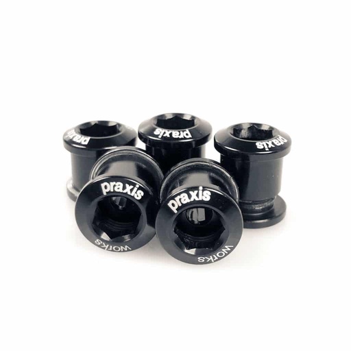 [PS-TP-0001] KIT DE TORNILLOS PRAXIS PARA BIELAS RUTA AL BLK 5/6mm ROAD (5pk)