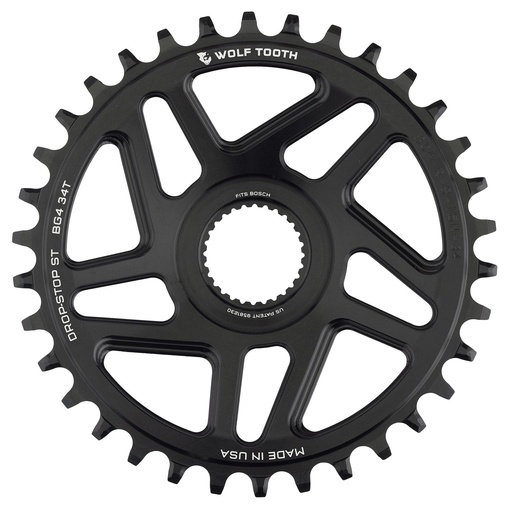 [WT-SHEP8-32-ST] MONOPLATO PARA BICICLETA ELECTRICA BOSH 32T DROP-STOP ST WOLFTOOTH NEGRO