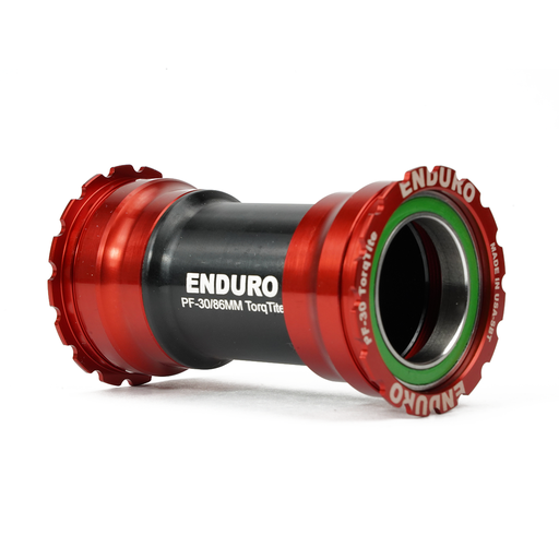 [EB-BKS-0160] BKS-0160 - Torqtite, stainless steel, Angular Contact, Bearing Bottom Bracket for BB386 Framesets and 30mm Cranksets (current spindle length standard of 104mm or longer) - Red